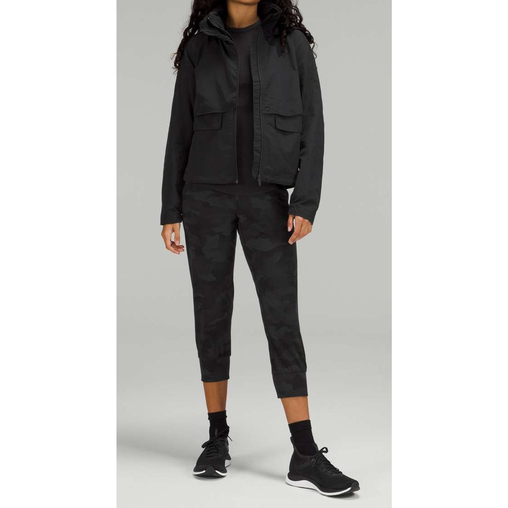 Lululemon Always Effortless Jacket Full Zip Hooded Water Repellent Black Size 10 - Picture 15 of 16